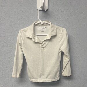 J. Crew Crew Cuts Kids 2T Soft White Polo Shirt, Excellent Condition.